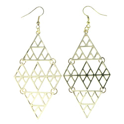 Gold-Tone Metal Dangle-Earrings #LQE4437