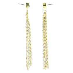 Gold-Tone & Silver-Tone Metal -Dangle-Earrings tassel Accents #LQE4453