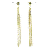 Gold-Tone & Silver-Tone Metal -Dangle-Earrings tassel Accents #LQE4453