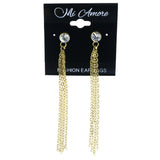 Gold-Tone & Silver-Tone Metal -Dangle-Earrings tassel Accents #LQE4453