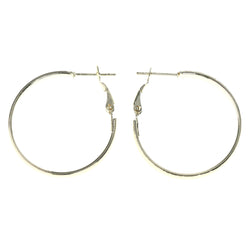 Textured Hoop-Earrings Gold-Tone Color  #LQE4509