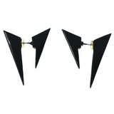 Black Metal Dangle-Earrings #LQE4513