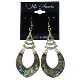 Gold-Tone & Multi Colored Metal Dangle-Earrings With Stone Accents #LQE4536