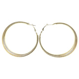 Spring-Like Hoop-Earrings Gold-Tone Color  #LQE4549