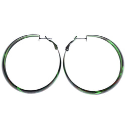 Mi Amore Neon Hoop-Earrings Green/Black