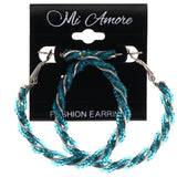 Mi Amore Hoop-Earrings Blue/Silver-Tone