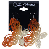 Mi Amore Ombre Butterfly Dangle-Earrings Orange & Gold-Tone