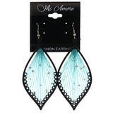 Mi Amore String Art Dangle-Earrings Blue/Black