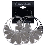 Mi Amore Leaf Dangle-Earrings Silver-Tone