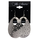 Mi Amore Flower Dangle-Earrings Silver-Tone