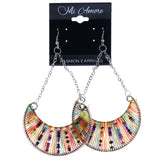 Mi Amore String Art Dangle-Earrings Multicolor/Silver-Tone