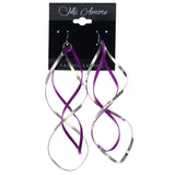 Mi Amore Dangle-Earrings Silver-Tone/Purple