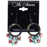 Mi Amore Dangle-Earrings Black/Purple