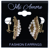 Mi Amore Stud-Earrings Peach/White