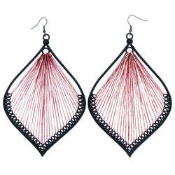 Mi Amore String Art Dangle-Earrings Red/Black