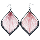 Mi Amore String Art Dangle-Earrings Red/Black