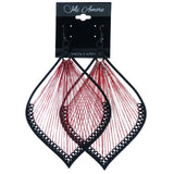 Mi Amore String Art Dangle-Earrings Red/Black