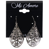 Mi Amore Filigree Dangle-Earrings Silver-Tone