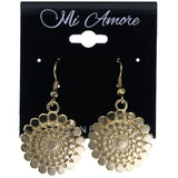 Mi Amore Flower Dangle-Earrings Gold-Tone