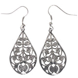 Mi Amore Filigree Dangle-Earrings Silver-Tone