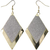 Mi Amore Glitter Sparkle Dangle-Earrings Silver-Tone & Gold-Tone