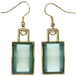 Mi Amore Dangle-Earrings Green/Gold-Tone