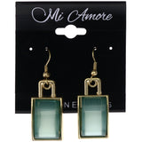 Mi Amore Dangle-Earrings Green/Gold-Tone