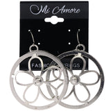 Mi Amore Flower Dangle-Earrings Silver-Tone