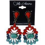 Mi Amore Antiqued Drop-Dangle-Earrings Multicolor/Gold-Tone