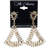 Mi Amore Drop-Dangle-Earrings Silver-Tone/Gold-Tone