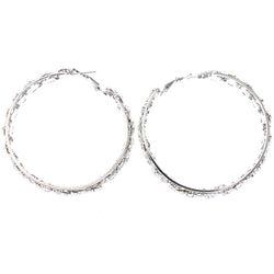 Mi Amore Hoop-Earrings Silver-Tone