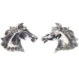 Mi Amore Horse Head Stud-Earrings Silver-Tone