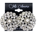 Mi Amore Stud-Earrings Silver-Tone/White