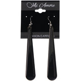 Mi Amore Dangle-Earrings Black/Silver-Tone