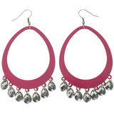 Mi Amore Faceted  Dangle-Earrings Pink/Silver-Tone