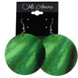 Mi Amore Glitter Dangle-Earrings Green