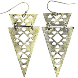 Mi Amore Antiqued Dangle-Earrings Gold-Tone