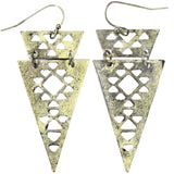 Mi Amore Antiqued Dangle-Earrings Gold-Tone