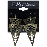 Mi Amore Antiqued Dangle-Earrings Gold-Tone