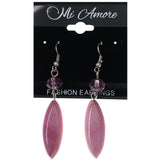 Mi Amore Dangle-Earrings Pink/Silver-Tone