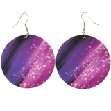 Mi Amore Glitter Dangle-Earrings Purple