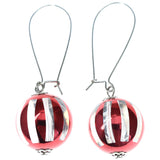 Mi Amore Striped Dangle-Earrings Red/Clear