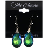 Mi Amore Faceted  Dangle-Earrings Green/Blue