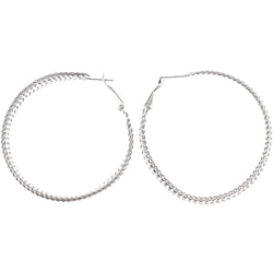 Mi Amore Hoop-Earrings Silver-Tone