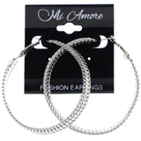 Mi Amore Hoop-Earrings Silver-Tone