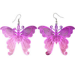 Mi Amore Butterfly Ombre Dangle-Earrings Pink & Purple