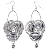 Mi Amore Knot Dangle-Earrings Silver-Tone