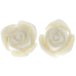 Mi Amore Rose Stud-Earrings White