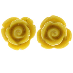 Mi Amore Rose Stud-Earrings Yellow