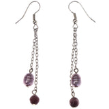 Mi Amore Dangle-Earrings Silver-Tone/Purple